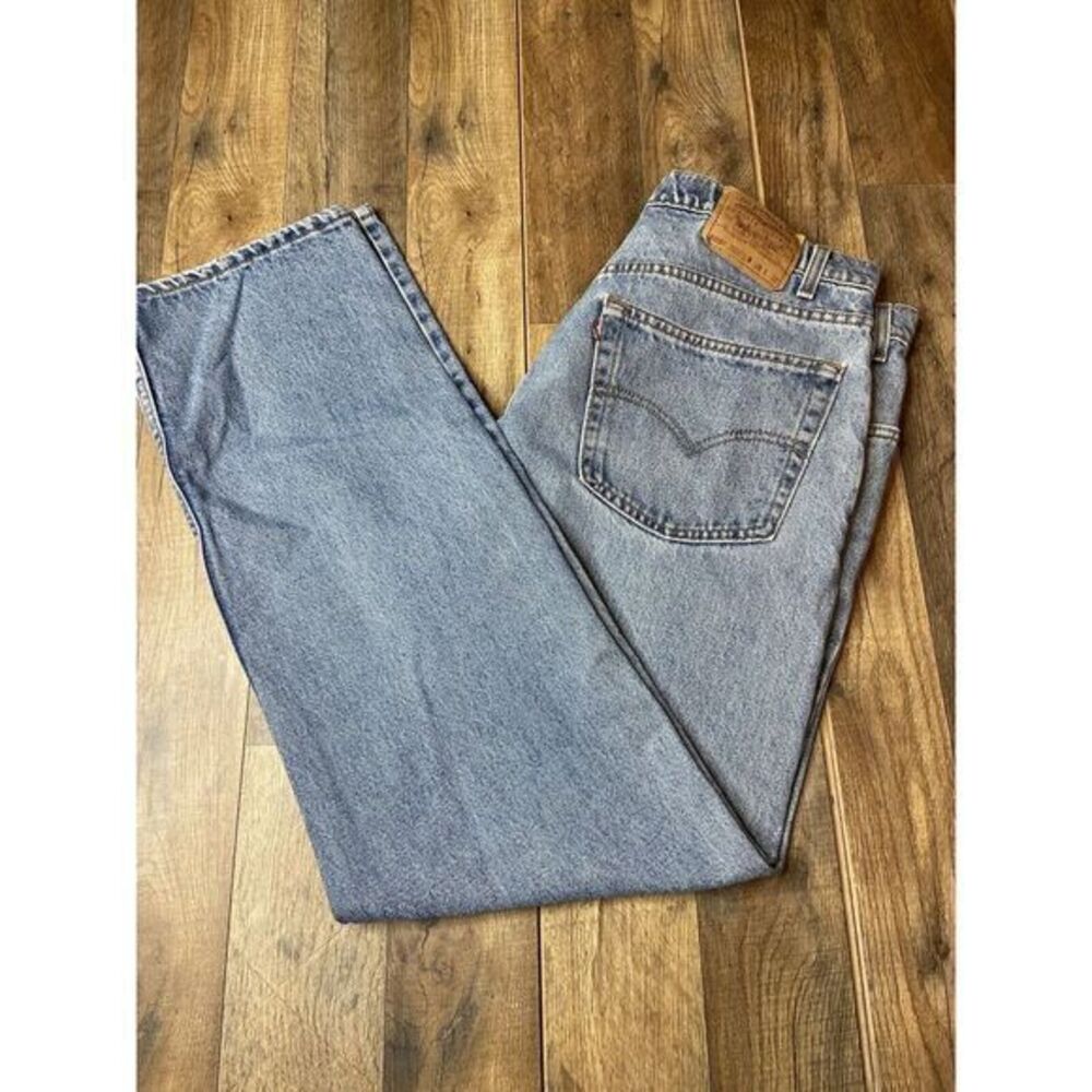 Vintage Levis 505 Mens Blue Jeans 38x32 Denim USA 1998 100% Cotton Red Tab Y2k